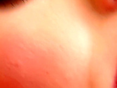 Horny brunette Nelly gets out of her clothes to stick in a big dildo