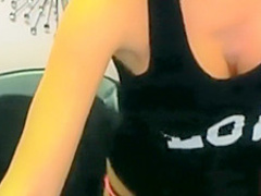 Blonde Jessi Gold in an erotic solo striptease video
