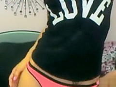 Blonde Jessi Gold in an erotic solo striptease video