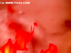 Slutty babe with big tits Anna Romeo fucks two cocks at the same time