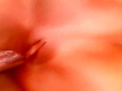 Slutty babe with big tits Anna Romeo fucks two cocks at the same time