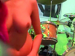 Raffie Korg loves music so much she does a striptease in the music room