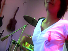 Raffie Korg loves music so much she does a striptease in the music room