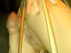 Elegant brunette with tiny boobs has a long cock filling her tight ass