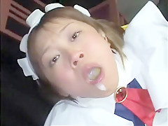Adorable Japanese schoolgirls swallowing heavy loads of fresh semen