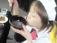 Adorable Japanese schoolgirls swallowing heavy loads of fresh semen