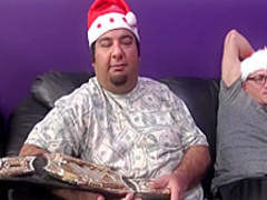 Lucky guy has a blonde and a brunette pornstars blowing his big dick