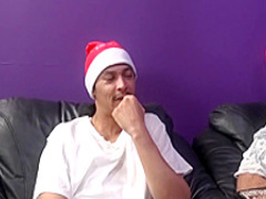 Lucky guy has a blonde and a brunette pornstars blowing his big dick