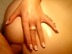 Blonde and brunette hotties explore their lust for cock and anal sex