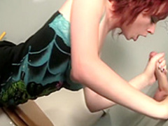 Sexy 18 yo Zoey Nixon gives a glory hole dick a nice blowjob