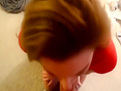 Eva gives you a POV blowjob handjob and footjob