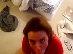 Eva gives you a POV blowjob handjob and footjob