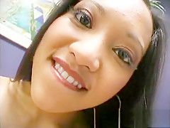 Asian gal licks her boobs and fingers after finger fucking herself