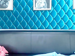 Hairy college girl masturbates