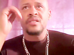 Sexy ebony deep throats a big dick and gets both holes fucked