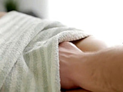 Ravishing girl with perky boobs takes a sexy massage and a few extras