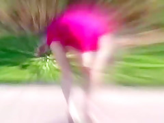 Superb milf exhibited and fucked in a public park