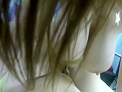 Huge tit brunette and blonde in a threesome of cock and pussy action