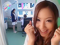 Horny Japanese chick Kaera Uehara in Crazy Stockings, Nurse JAV movie