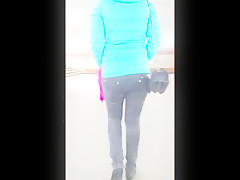 junior asian woman with round ass