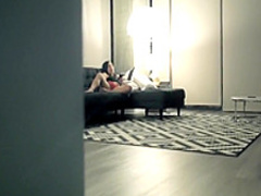 Mesmerizing brunette shows off her heavenly ass and fucks a huge dick