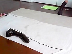 Sweet college girl plays