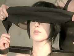 Attractive brunette Johanne gets totally dominated and drilled rough