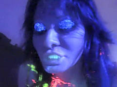 Alluring babes in sexy lingerie set up a lesbian threesome on the bed