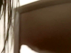 Striking brunette Jennifer loves bouncing on a colossal black cum gun