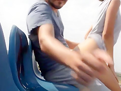 Fucking beautiful girlfriend outdoors