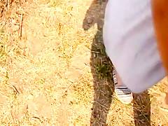 Fucking beautiful girlfriend outdoors