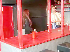Busty girl has sex with barkeeper
