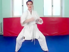 Fighter babe takes two