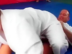 Fighter babe takes two