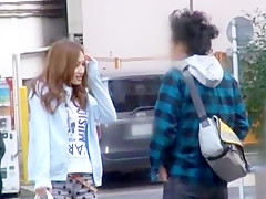 Crazy Japanese whore Nozomi Kawamura in Exotic Outdoor, Blowjob JAV clip