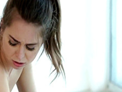 Petite brunette Riley has a big black dick stretching her honey hole