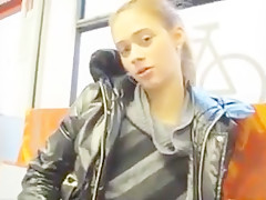 Amateur - sweet college girl train exhibition   masturbation