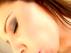 Crazy brunette Peaches uses veggies on her twat to get the cream