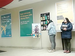 Chubby asian grey leggings candid