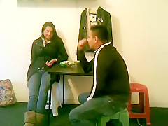 Reluctant spanish girl hidden cam