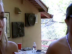 Sultry young babes peel off their clothes and engage in a lesbian orgy