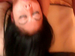 Rayne Rodriguez delivers a special blowjob and gets a mouthful of cum