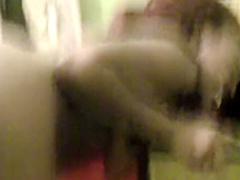 Pretty ebony slut knows how to suck a monumental white prick