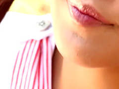 Alluring babe with pigtails Piztar rubs her nipples and her sweet cunt