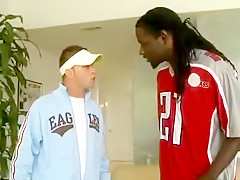 Husband watches how his wife enjoying big black cock