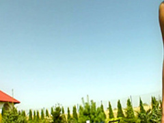 Wonderful brunette with big natural boobs Elise drills her sweet holes