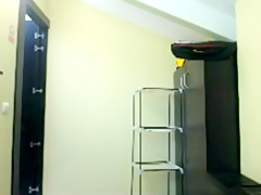 CamFrog Girl goofing off at work