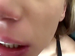 Alluring brunette slut with a splendid booty fucks a long dick in POV