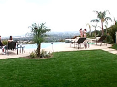 Pretty young lesbians exchanging passionate kisses and oral pleasures