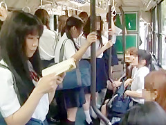 Amazing Japanese chick Kotomi Asakura, Mahiro Aine, Hitomi Kitagawa in Crazy Public JAV scene